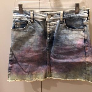 Zadig & Voltaire Tie-dyed dipped denim skirt